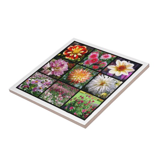 モザイクダリア花 タイル (側面)