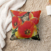 モザイクチューリップ装飾用クッション クッション (ブランケット)