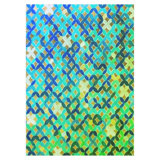 モザイクテ地中海のーブルクロス テーブルクロス (正面)