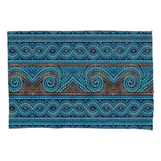 モザイクデザイン 枕カバー (正面)