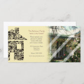 モザイクハウスの通知フォトカードを移動 案内状 (正面/裏面)