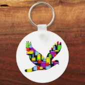 モザイクハト キーホルダー (正面)