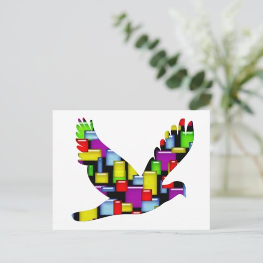 モザイクハト ポストカード (スタンド正面)