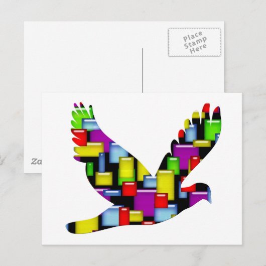 モザイクハト ポストカード (正面/裏面)