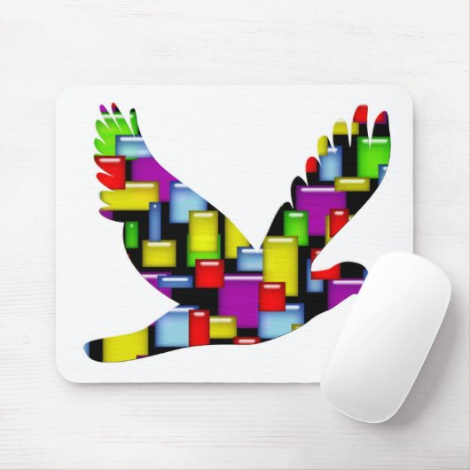 モザイクハト マウスパッド (マウス)