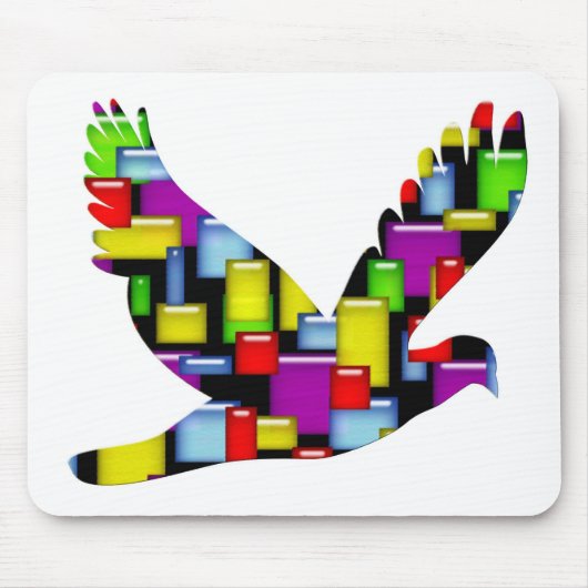 モザイクハト マウスパッド (正面)