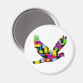 モザイクハト マグネット (正面/裏面)