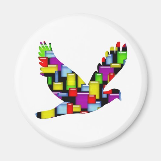 モザイクハト マグネット (正面)