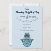 モザイクハムザハンド 招待状 (裏面)