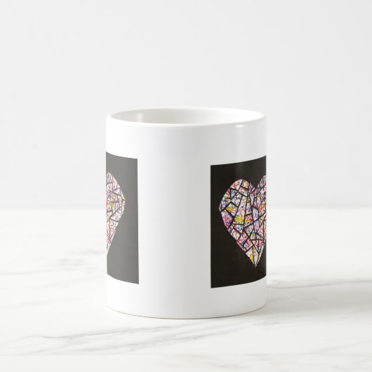 モザイクハートのマグ コーヒーマグカップ (中央)