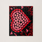 モザイクハートの求婚のパズル ジグソーパズル (縦)