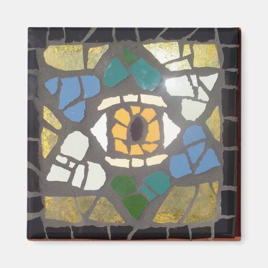 モザイクハートズスター・オブ・デイビッドW/Evil Eye マグネット (正面)