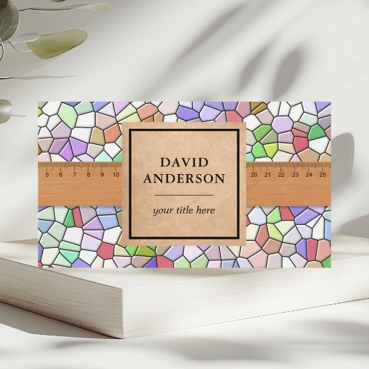 モザイクバスルームのキッチン床タイルのインストーラ 名刺