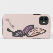 モザイクバタフライ名前をカスタムする Case-Mate iPhoneケース (裏面(横))