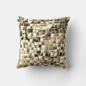 モザイクバブルアート/セピア/ クッション (裏面)