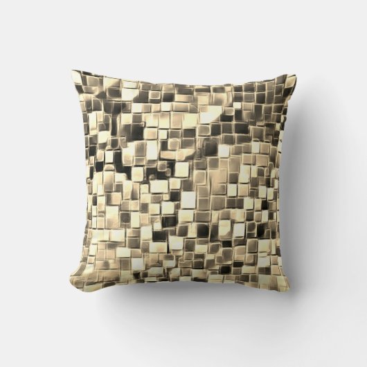 モザイクバブルアート/セピア/ クッション (正面)