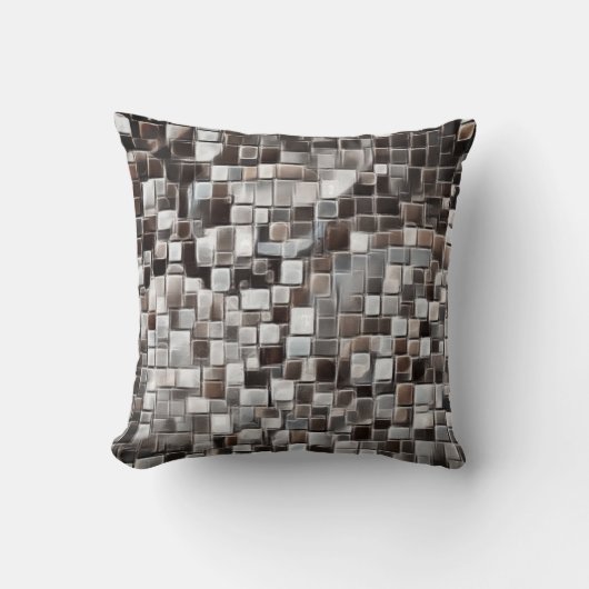 モザイクバブルアート/霧/ クッション (正面)