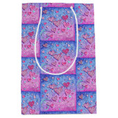 モザイクバレンタインハート ミディアムペーパーバッグ (正面)