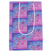 モザイクバレンタインハート ミディアムペーパーバッグ (裏面)