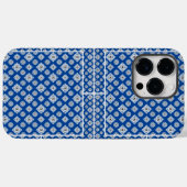 モザイクパターン02.BW.b青BG Case-Mate iPhoneケース (裏面 (横))