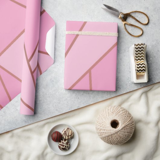 モザイクパターン8 ラッピングペーパー (クラフト)