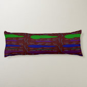 モザイクパターン（の模様が）あるを紫色の赤の黒で塗る ボディピロー (裏面)