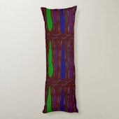 モザイクパターン（の模様が）あるを紫色の赤の黒で塗る ボディピロー (裏面 (縦))