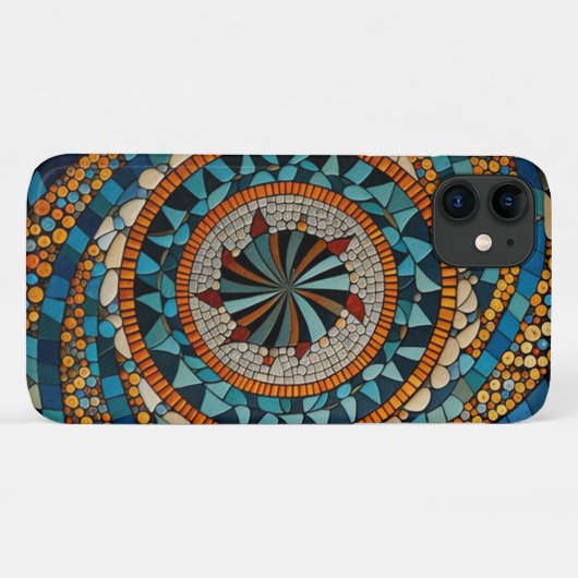 モザイクパターンiPhone 11ケース Case-Mate iPhoneケース (裏面(横))