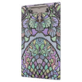 モザイクパープルパンジーフローラ エレガント クリップボード (左)