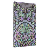 モザイクパープルパンジーフローラ エレガント クリップボード (右)