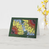 モザイクヒマワリ カード (黄色い花)