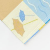 モザイクビーチと海インスパイアの夏 フリースブランケット (角)