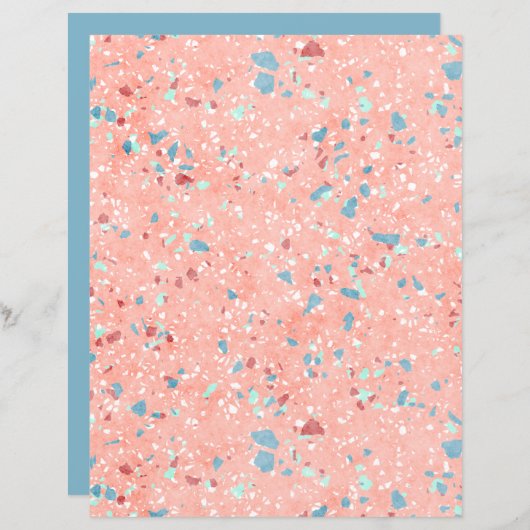 モザイクファンキーカラフルアートスクラップブック紙 (正面/裏面)