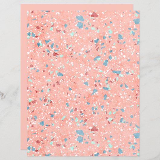 モザイクファンキーカラフルアートスクラップブック紙 (正面/裏面)