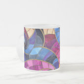 モザイクファンシーフロステッドグラスのマグカップ フロストグラスマグカップ (正面左)