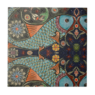 モザイクフィッシュティール(緑がかった色)/ターコイズパタモダンーンユニーク タイル