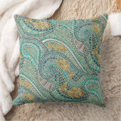 モザイクフィッシュミント クッション (ブランケット)