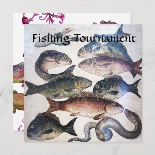 モザイクフィッシュ、海シーライフ魚釣り大会 招待状 (正面/裏面)