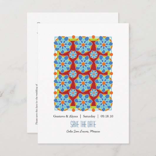 モザイクフローラ日付はがきを保存 案内ポストカード (正面/裏面)