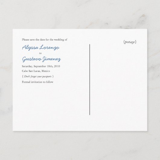 モザイクフローラ日付はがきを保存 案内ポストカード (裏面)