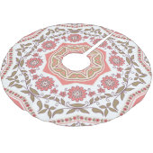 モザイクフローラ星:シームレスパターン ブラッシュドポリエステルツリースカート (アングル)