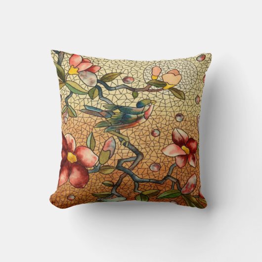 モザイクフローラ/ブルーバード装飾用クッション クッション (正面)