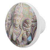 モザイクブッダ像サンダー_コーブ セラミックノブ (右)