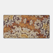 モザイクブラウン男らしおもしろいモダンガイ デスクマット (正面)