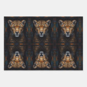 モザイクブラックにポートレートセット ラッピングペーパーシート (正面2)