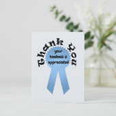 モザイクブルーリボン全般お礼申し上げます ポストカード (スタンド正面)