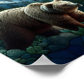 モザイクベアとイーグル山の愛の芸術 ポスター (角)