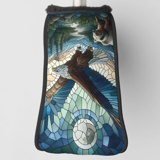 モザイクベアとイーグル ゴルフヘッドカバー (回転90)