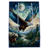 モザイクベアとイーグル ミディアムペーパーバッグ (裏面)