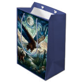 モザイクベアとイーグル ミディアムペーパーバッグ (裏面アングル)